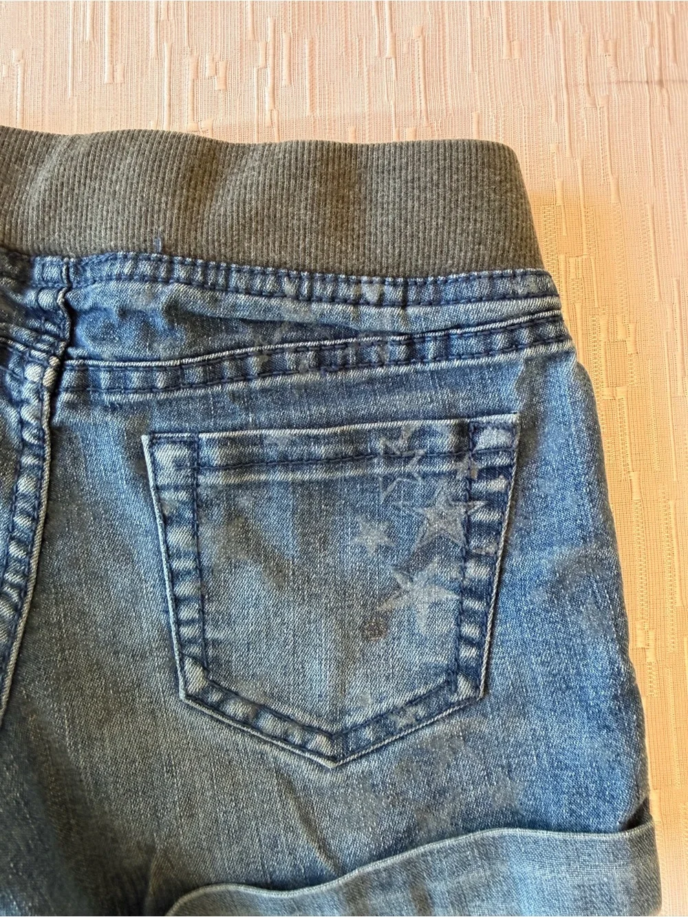 Arizona Girls Blue Denim Stretch Waist Shortie size 8